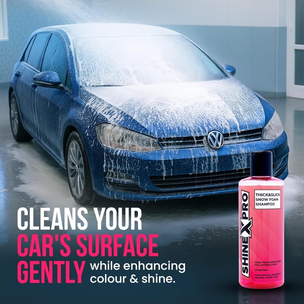 ShineXPro Car Wash Shampoo Concentrate - Thick Foam, Shine Enhancing Formula, pH Neutral
